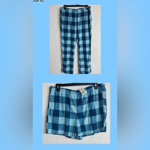 2 Piece Eddie Bauer Waffle Knit Fleece Sleepwear
Bottoms Set Size XL